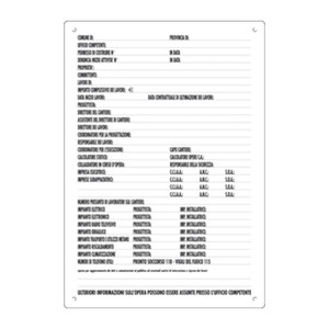 Tabellone Direzionale Lavori 80x60 cm - Product Image 1