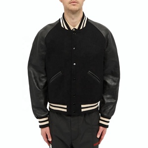 Ropa de equipo personalizada, chaqueta universitaria de lana de talla grande, ropa de abrigo transpirable de calidad superior con chaqueta de béisbol universitaria de lana para hombre - Product Image 5