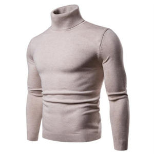 Nouveau pull à col roulé uni pour homme, pull de grande taille, mode décontractée, pull de base - Product Image 4