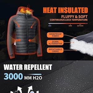 Breathable Lightweight Water Resistant Waterproof Outdoor Men's Winter High Street Puffer Jacket Stand Ultimate Warmth <b>Comfort</b> - Product Image 5