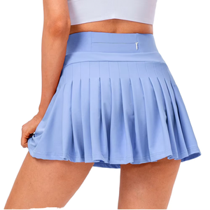กระโปรงเทนนิสเอวสูงมีจีบสำหรับผู้หญิงกระโปรงเล่นกีฬาแบบมีกางเกงขาสั้นใส่ในยิมวิ่งเล่นกอล์ฟใส่ออกกำลังกาย - Product Image 1