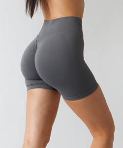 Custom Logo Compression <b>Shorts</b> <b>for</b> <b>Women</b> Seamless Training Gear Moisture Wicking Quick Dry Fabric Bulk <b>Yoga</b> <b>Shorts</b> Manufacturer - Product Image 3