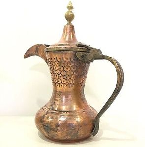 Vintage Classic Design Eco-Friendly Copper <b>Arabic</b> Dallah Coffee Pot Glossy Finishing Luxury Home Hotel Restaurants Wedding Use - Product Image 1