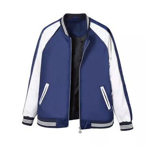 2022 chaquetas universitarias recortadas de alta calidad para mujer, chaqueta de béisbol de manga larga con logotipo personalizado Simple, botón sólido, transpirable, Invierno - Product Image 1