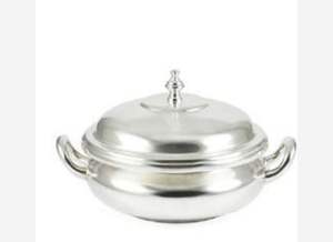 Tazón Grande para Servir Alimentos con Diseño Martillado, Tazón Redondo de Metal, Tazón de Acero Inoxidable para Servir Alimentos, Vajilla Hecha a Mano, Ecológica - Product Image 4