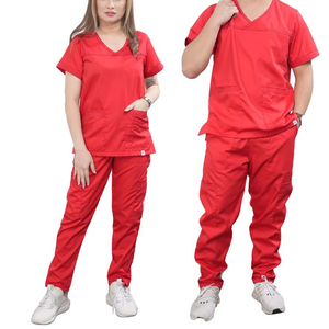 Uniformes médicos de enfermera para hombre y mujer, pantalones Vintage, conjunto de uniformes suaves de Hospital, uniformes de hospital de punto, elegantes uniformes médicos para correr - Product Image 1