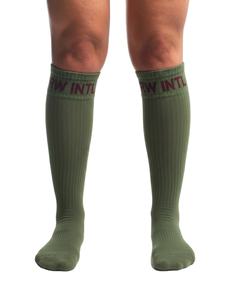 Chaussettes de musculation à compression anti-humidité, tissu respirant haute performance, semelle personnalisée, hauteur genou, pour entraînement de powerlifting - Product Image 5