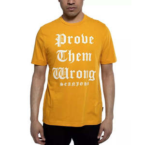 T-shirt da uomo Sean John Prove Them Wrong in jersey leggero da 240 g, colore marrone, taglia piccola - Product Image 1