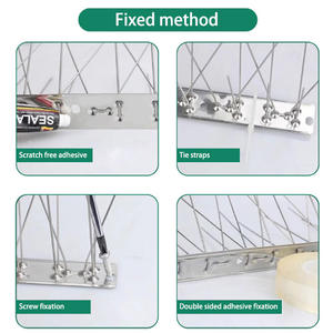 Bandes de <span class=keywords><strong>pigeon</strong></span> <span class=keywords><strong>anti</strong></span>-oiseau en acier inoxydable Petits pigeons <span class=keywords><strong>anti</strong></span> oiseaux Arrêt de clôture Nid de pigeons - Product Image 4
