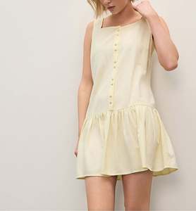 Vestido de Verano de Tela Jersey, Diseño Boho, Transpirable, Mini, con Detalle de Botones Dobles y Falda Escalonada en Línea A, en Oferta - Product Image 5