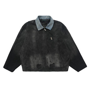 High Quality Heavy Weight Acid Wash Men'S Jacket ean Jacket Casual Outwear Fall Jacket <b>Denim</b> Button up <b>Coat</b> - Product Image 1