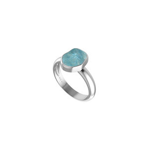 Bague en argent sterling 925, finition haut de gamme, unique, sertie de pierres brutes, aquamarine, formes naturelles, style classique, bague à énergie positive - Product Image 4
