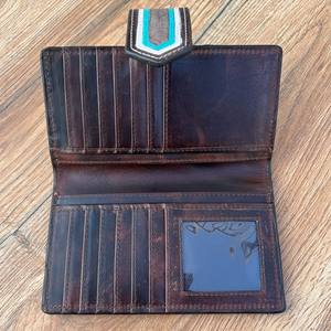 Nouveau ensemble Trio en cuir de vachette repoussé fabriqué à la main sac à bandoulière portefeuille à fleurs porte-carte frange inspiré Logo motif de sac fourre-tout - Product Image 5