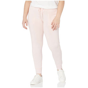 2023 logotipo personalizado de alta calidad bolsillos laterales mujeres lisas Fitness al aire libre pantalones de chándal Rosa teñido Slim Fit cordón - Product Image 2