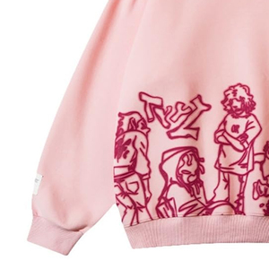 Streetwear Personnalisé en Détresse Brodé Patch Strass Pull à Capuche et Français Terry Acid Wash Hoodies - Product Image 4