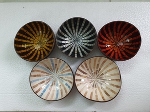 Prix de gros OEM, best-seller 2025, bols en coquille de noix de coco faits à la main de haute qualité, sans BPA, décoration de cuisine à domicile, ensembles de vaisselle - Product Image 2