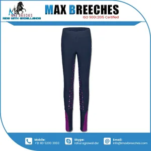 Ropa ecuestre de alta calidad OEM para niños Pantalones de equitación de LICRA de cintura alta con medias de equitación de silicona impresas - Product Image 3