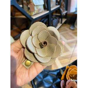 Handmade Djoen Leather Floral <b>Brooch</b> Collection Genuine Leather Flower Pins for Bags, Hats, Scarves, and Outfit Accessories - Product Image 5