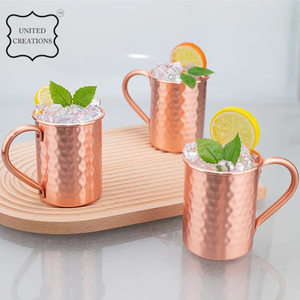 Hot Selling Moscow Mule Copper Mug Handmade Hammered <b>Cup</b> Stainless Steel 304 for Back to School Beer Drinking - Product Image 3