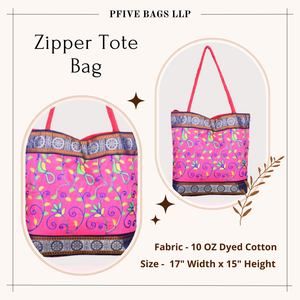 กระเป๋าโท้ทผ้าใบผ้าฝ้ายย้อมสีทนทานพิมพ์โลโก้ที่กำหนดเองพีซียาวพร้อมซิปปิดสำหรับการให้ของขวัญและการให้ - Product Image 4