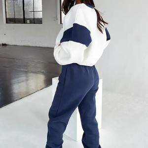 Chándal de mujer 400 GSM Joggers Sweat suit Sudadera con capucha y pantalones de chándal Set 2025 Ropa de mujer Causal Sports Suit Custom OEM - Product Image 4