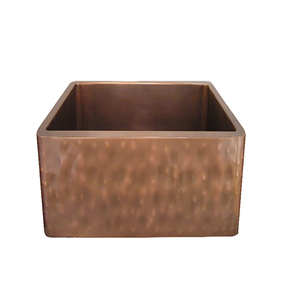 Évier carré en cuivre Meilleur prix Accueil Hôtel Ustensiles Laveuse Cuisine Évier en cuivre Conception martelée Sinke en métal forme carrée - Product Image 4