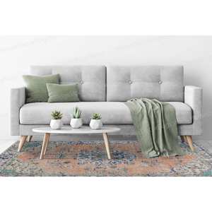 Alfombra con Estampado Floral - Diseño Marroquí, Estilo Turco, Regalo de Inauguración de Casa, Alfombra de Chenilla - Product Image 3