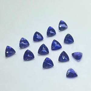 พลอยแทนซาไนต์สีน้ำเงินธรรมชาติ ขนาด 5x5 มม. ทรงทริลเลียน ตัดแบบหลวม ได้รับการรับรองจากผู้ตรวจสอบอิสระ สำหรับทำเครื่องประดับ หินประจำเดือนธันวาคม ผ่านการปรับขนาด - Product Image 4