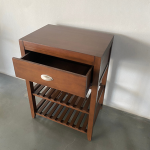 Mesita de noche o armario de madera personalizable de diseño moderno color cereza para dormitorio o sala de estar para el hogar, muebles para apartamento - Product Image 3