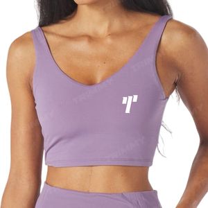 Ropa de gimnasio activa Top corto de algodón personalizado Mujeres Entrenamiento Yoga Chaleco Camisetas sin mangas al por mayor - Product Image 2