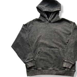 Sweat à capuche délavé à l'acide lourd grande taille sweats à capuche pour hommes 100% coton impression personnalisée votre logo de marque polaire pull à capuche surdimensionné - Product Image 5