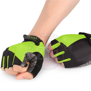 Nouveauté, gants de vélo en cuir de haute qualité, demi-doigts, respirants, résistants à l'usure, unisexes - Product Image 2