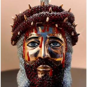 Pendentif Moissanite cultivé en laboratoire glacé certifié IGI personnalisé hommes Hip Hop jésus 925 breloque en argent bijoux fins - Product Image 1