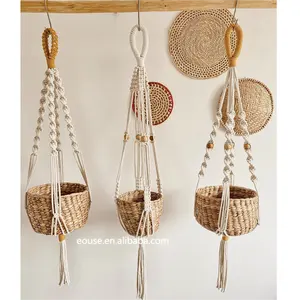 Thiết Kế Mới Macrame Nhà Máy Móc Áo Treo Planter Cho Trang Trí Nội Thất Tường Treo Planter Boho Cho Phòng Khách Handmade Bán Buôn