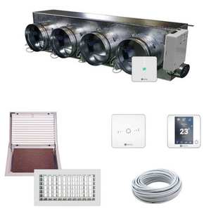 Kit de Plenum Airzone Easyzone de 4 Zonas con Unidad de Control de Compuertas Motorizadas WiFi, Interfaz para Calefactores Inteligentes, Solución Completa para el Hogar - Product Image 1
