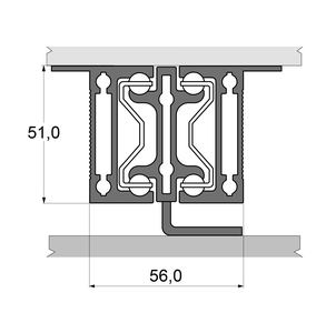 T49 <b>Aluminium</b> Mechanism for Extendable Dining <b>Table</b> Ball Bearing Slide Synchronized Extension-Kitchen Living Room Use 80 KG Load - Product Image 4