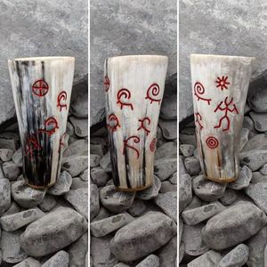 Handmade <b>Viking</b> Drinking <b>Cup</b> Rustic Norse Horn Vessel Best Quality Wholesale Price - Product Image 2