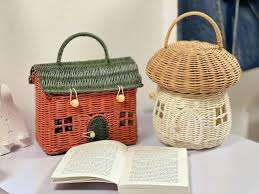 กระเป๋าไม้ไผ่สานมือสไตล์วินเทจสำหรับเด็กหญิงกระเป๋าถือจากเวียดนาม - Product Image 6