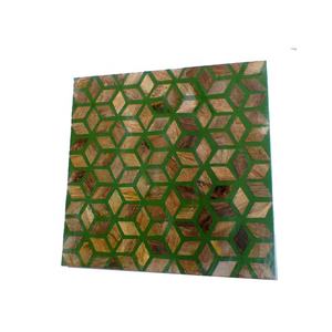 Design de luxe carré en résine bois, table de Designer, tasse à thé, tapis, prix de gros, article artisanal, vaisselle, sous-verre - Product Image 1