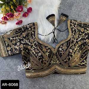 Las últimas colecciones de blusas de trabajo de secuencia y bordado pesado para mujer listas para usar para bodas y festivales - Product Image 1