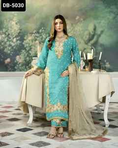 Vêtements ethniques indiens tenue traditionnelle broderie dorée travail Jimmi Cho matériel Salwar Kameez costume pour mariage Festival porter - Product Image 6