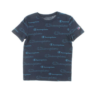 Camisetas deportivas Champion Allover Shadow Logo T para niños, color: azul marino, 100% auténticas - Product Image 1