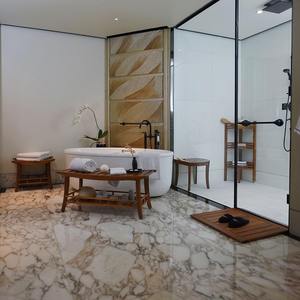 Alfombrilla de baño de madera maciza de teca de diseño moderno, alfombrilla de ducha antideslizante, precio rústico decorativo de bambú para el hogar, apartamento, exterior, Hotel hecho - Product Image 6