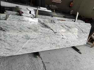 Carreaux de dalle de granit blanc moderne finition de surface flammée polie garantie d'un an pour cuisine salle de bain extérieure ou villa - Product Image 5