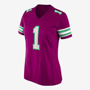 Maillot de football américain personnalisé pour adultes, col en V, 100 % polyester respirant, sublimation intégrale, nom et numéro d'équipe - Product Image 4