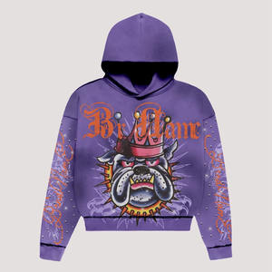 Última moda de gran tamaño pulóver sudaderas con capucha para hombre de alta calidad 600GSM sin cuerda 100% algodón Unisex en blanco personalizado sudaderas con capucha para hombre - Product Image 6