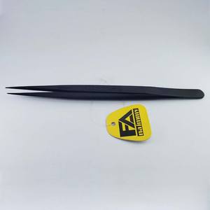 Pince à épiler à pierres précieuses pointues fines en acier inoxydable de couleur noire Produits de qualité supérieure à vendre - Product Image 3