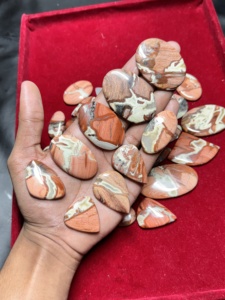 Cabujones de jaspe rojo Natural de grado AAA, cuentas de cristal de ágata verde curativa para fabricación de joyas, lote al por mayor, diseños, anillo de cuentas - Product Image 5