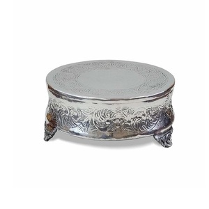Birthday Party Celebration Tabletop <b>Cake</b> Server Round Stand Metal <b>Cake</b> Stand Glossy Finishing Metal <b>Cake</b> Stand <b>Cake</b> Stand - Product Image 2
