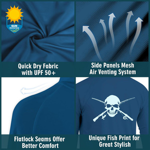 Custom men <b>fishing</b> shirts with hood breathable long sleeves OEM logo design for branding <b>gifting</b> and outdoor use - Product Image 4